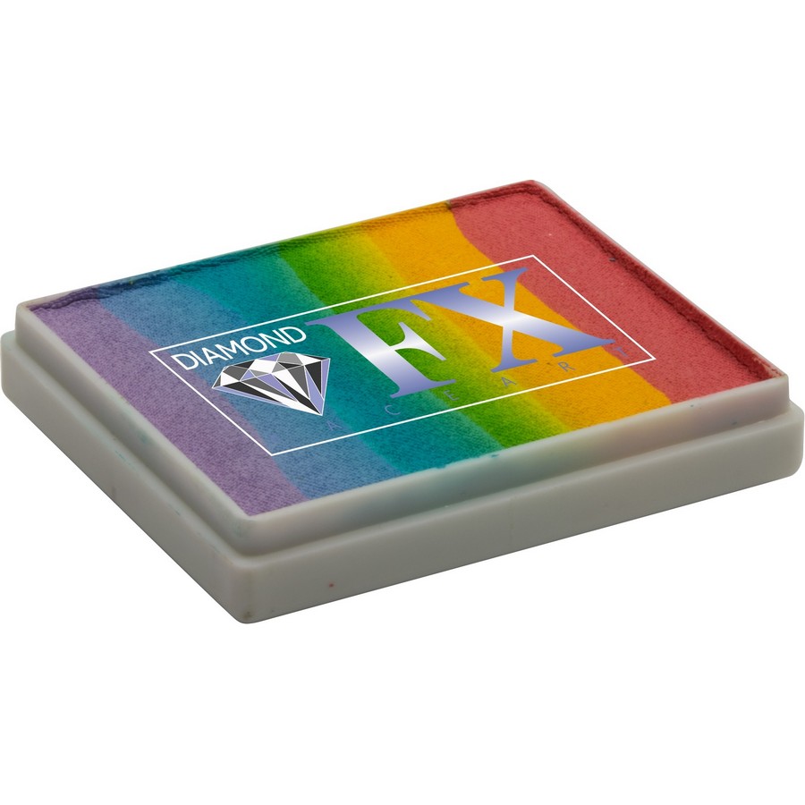 Diamond FX Splitcake Blurred Lines van 50 gram met zachte overgangen voor vloeiende schminkpatronen, verkrijgbaar bij SchminkenGrime.nl