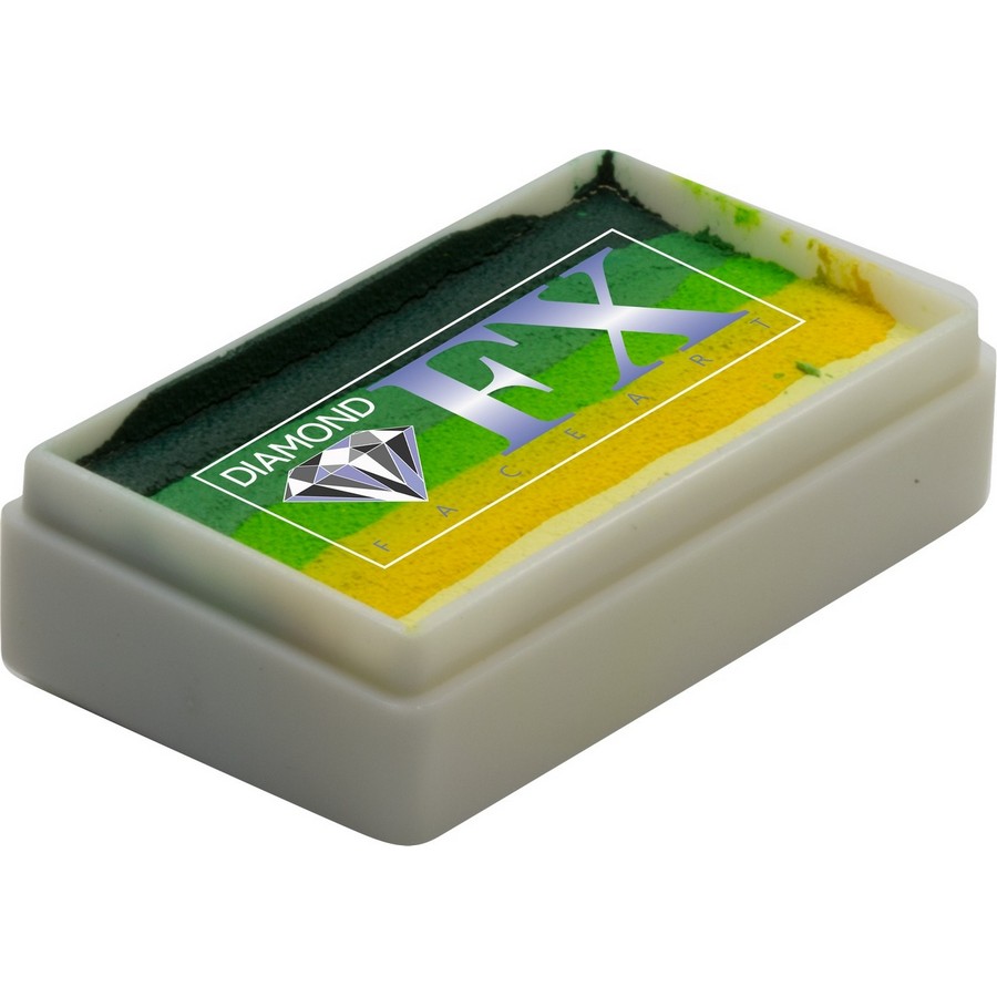 Splitcake schmink Grass van Diamond FX met groene natuurkleuren voor realistische effecten, verkrijgbaar bij SchminkenGrime.nl