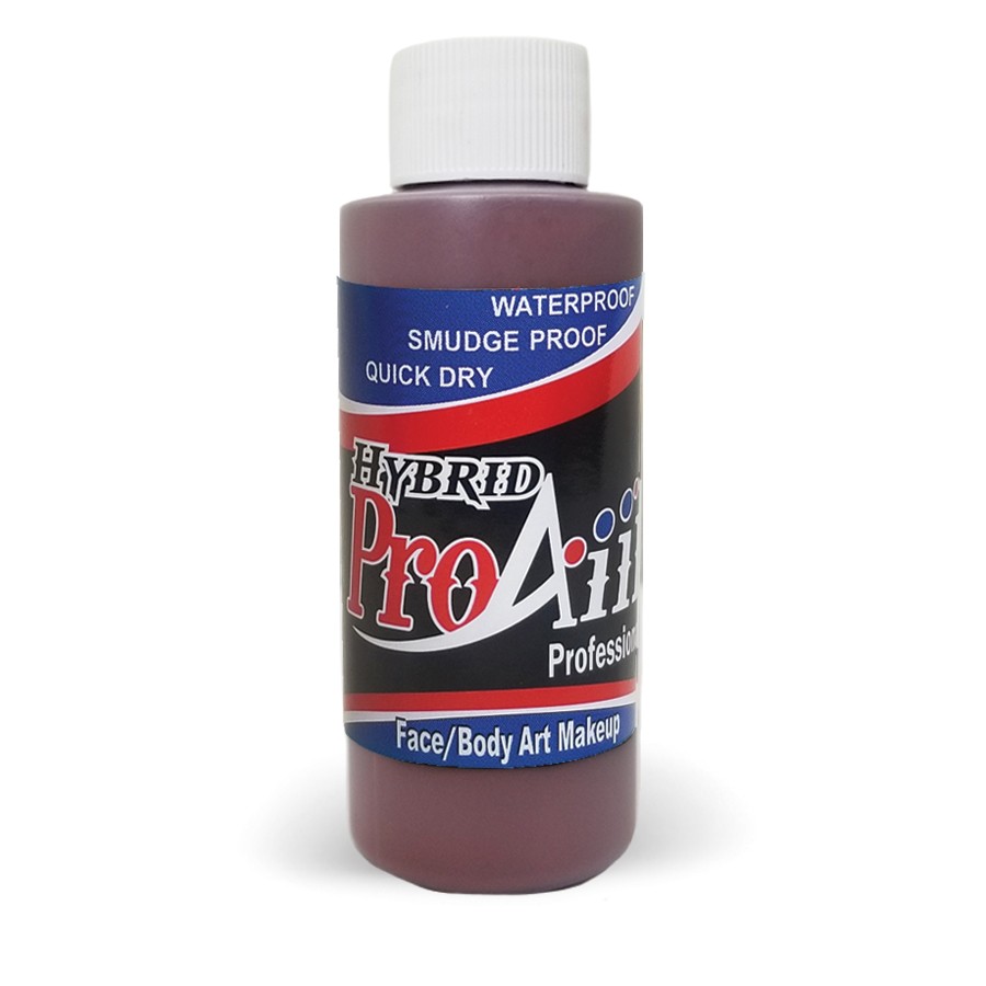 ProAiir Hybrid Liver 60ml fles met roodbruine airbrush schmink, perfect voor SFX en verwondingen, alcoholbasis en watervast, verkrijgbaar bij SchminkenGrime.nl