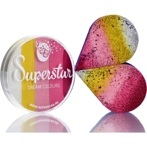 Superstar Dream Colours Sweet + sponsjes | SchminkenGrime.nl Superstar Dream Colours Sweet schmink met regenboogsponsen