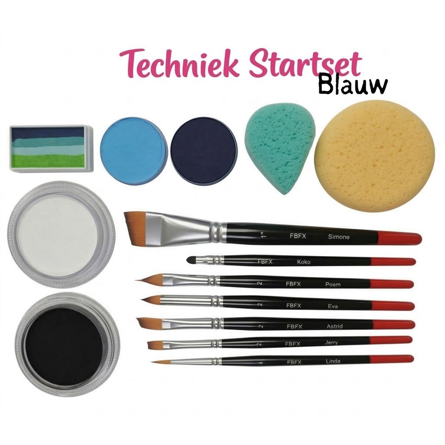 Techniek Schmink Startset (Blauw)