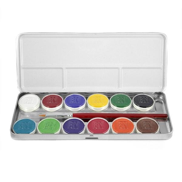 Ben Nye Magicake Palette Master met 12 intense aquakleuren voor professioneel gebruik, verkrijgbaar bij SchminkenGrime.nl