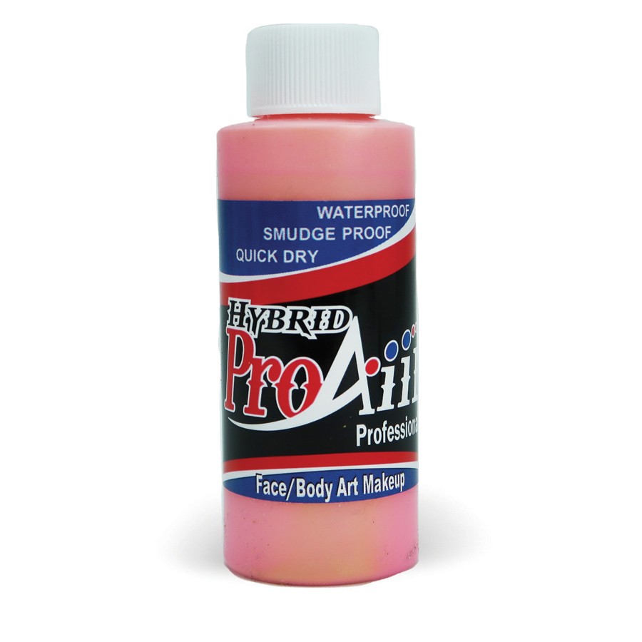 ProAiir Hybrid Princess 60ml fles met zachte roze airbrush schmink, luchtige tint voor kindergrime en sprookjesfiguren, verkrijgbaar bij SchminkenGrime.nl