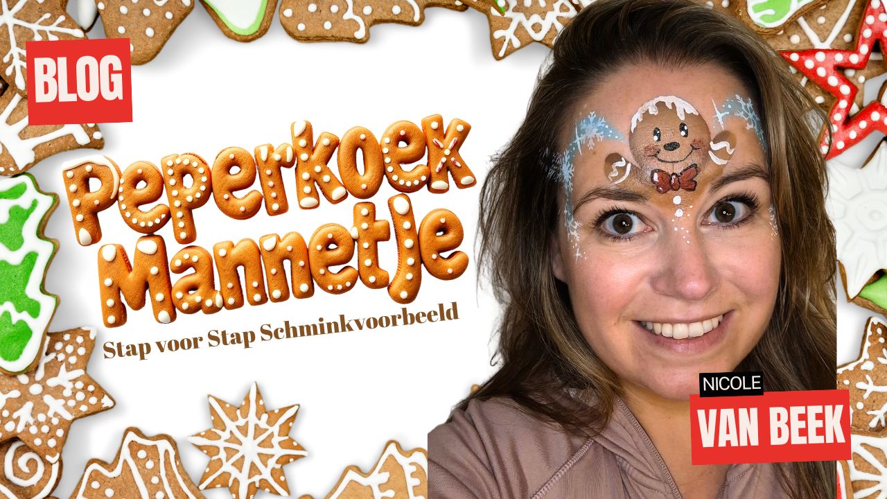 Stap-voor-stap handleiding voor het schminken van een peperkoek mannetje, feestelijke make-up inspiratie.