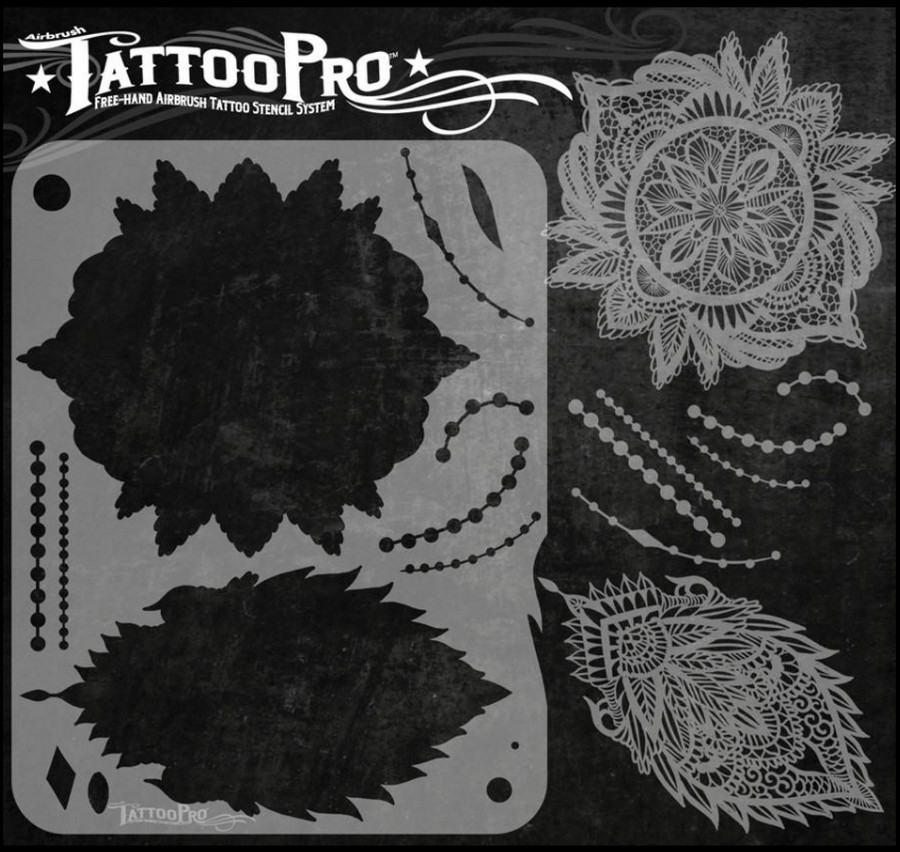 Wiser's Airbrush TattooPro Stencil - Lace Wiser's Airbrush TattooPro Stencil - Lace
