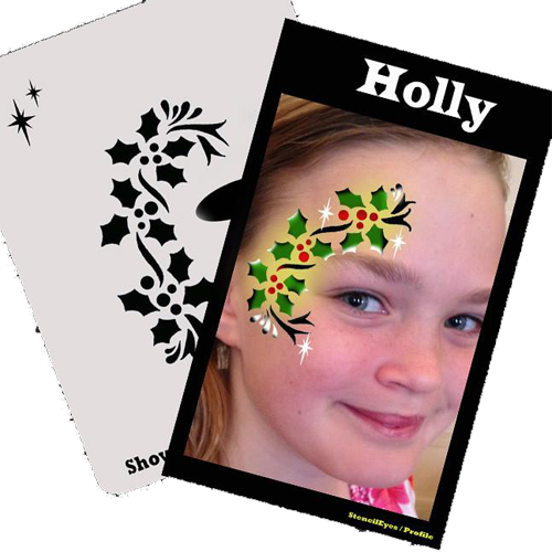 Proaiir Profile Stencil Holiday Holly | Schminksjabloon