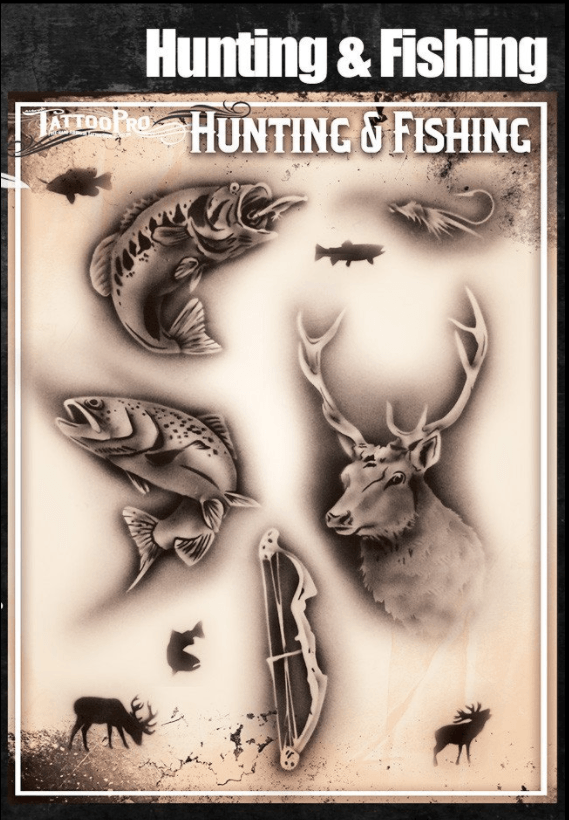 Wiser's Airbrush TattooPro Stencil – Hunting & Fishing
