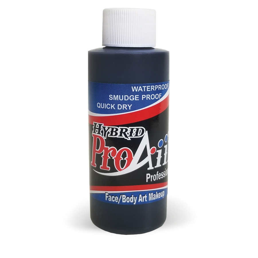 ProAiir Hybrid Black 60ml Watervaste Schmink, verkrijgbaar bij SchminkenGrime.nl ProAiir Hybrid Black 60ml Watervaste Schmink zwarte schmink voor langhoudende designs verkrijgbaar bij SchminkenGrime.nl
