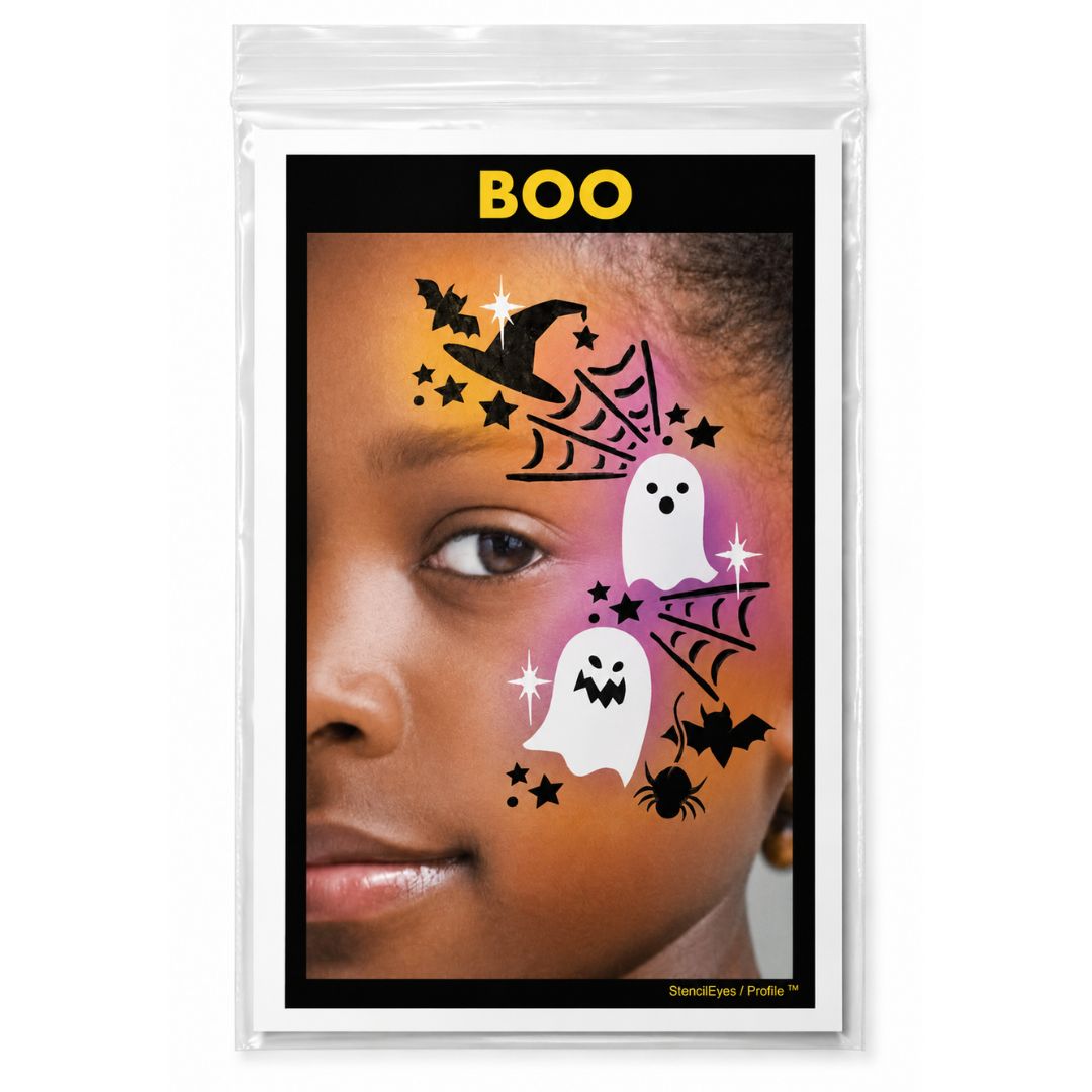 ProAiir Halloween Schmink Sjabloon Spook (Profile Stencil BOO)