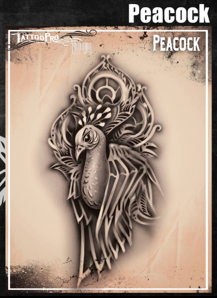 Wiser's Airbrush TattooPro Stencil – Peacock