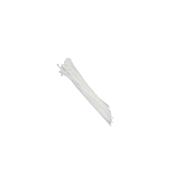 Tie-wraps white\natural 100mm (25 stuks)