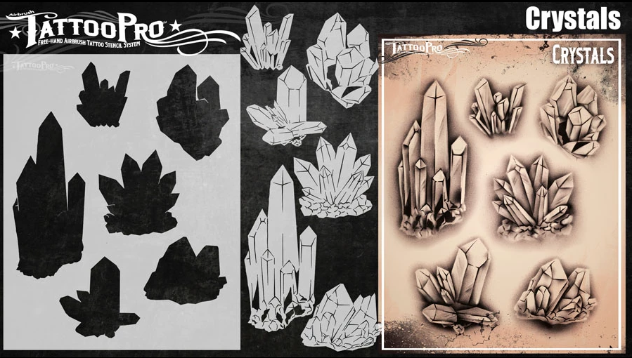 Wiser's Airbrush TattooPro Stencil – Crystals