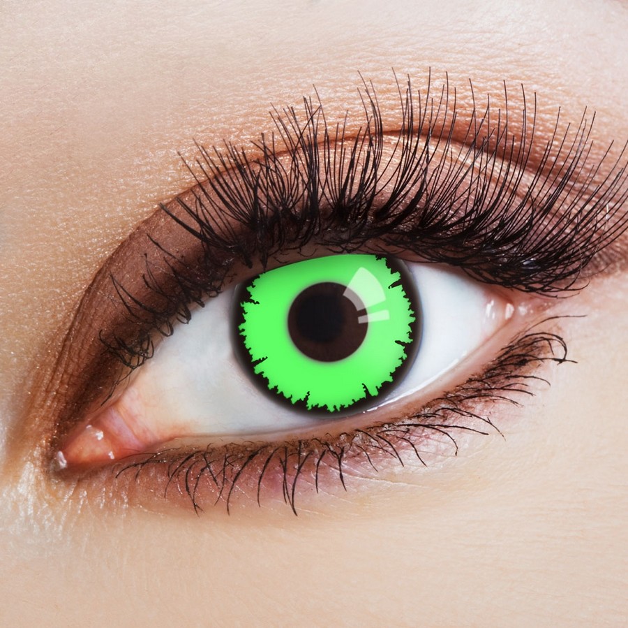 Groene Green Vampire kleurlenzen voor een mysterieuze en opvallende uitstraling, te koop bij SchminkenGrime.nl.