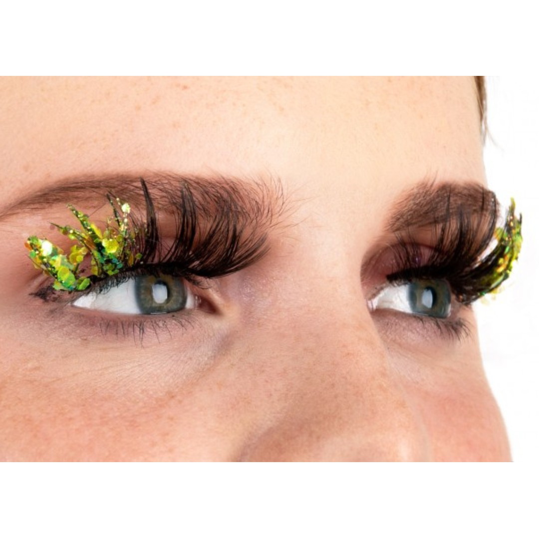 PXP Groene Fluoriserende glitter wimpers Barranquilla stijl