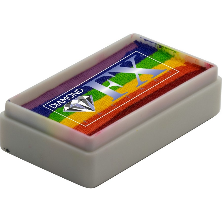 Splitcake schmink Flabbergasted van Diamond FX met bonte mix voor kleurrijke creaties, verkrijgbaar bij SchminkenGrime.nl