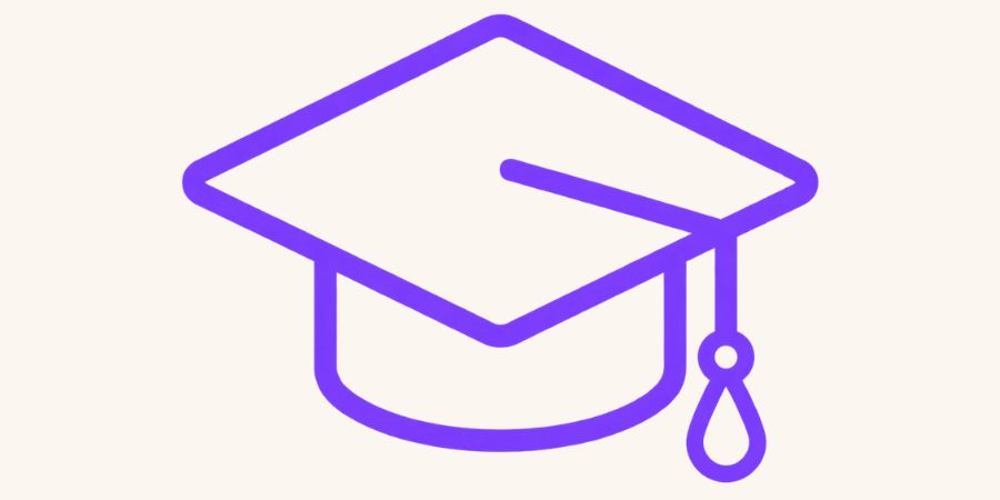 Icon eines Doktorhuts für die kostenlose Probelektion in der FBFX Academy