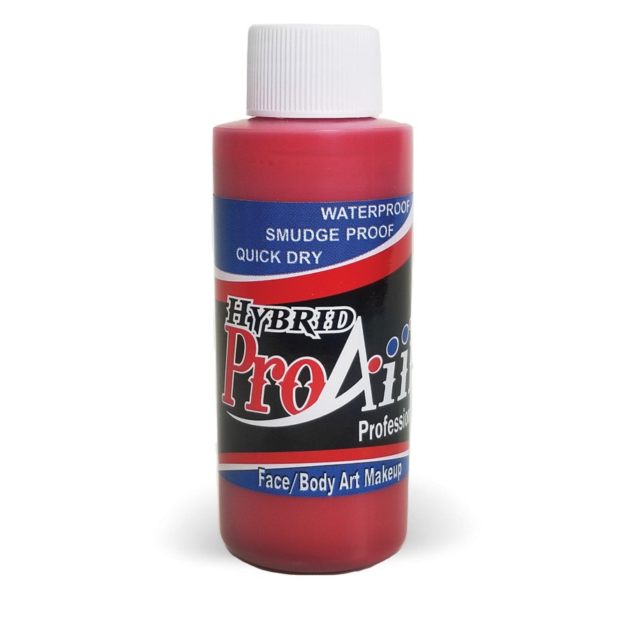 ProAiir Hybrid Lipstick Red 60ml fles met klassieke rode airbrush schmink, op alcoholbasis en intens gepigmenteerd, verkrijgbaar bij SchminkenGrime.nl