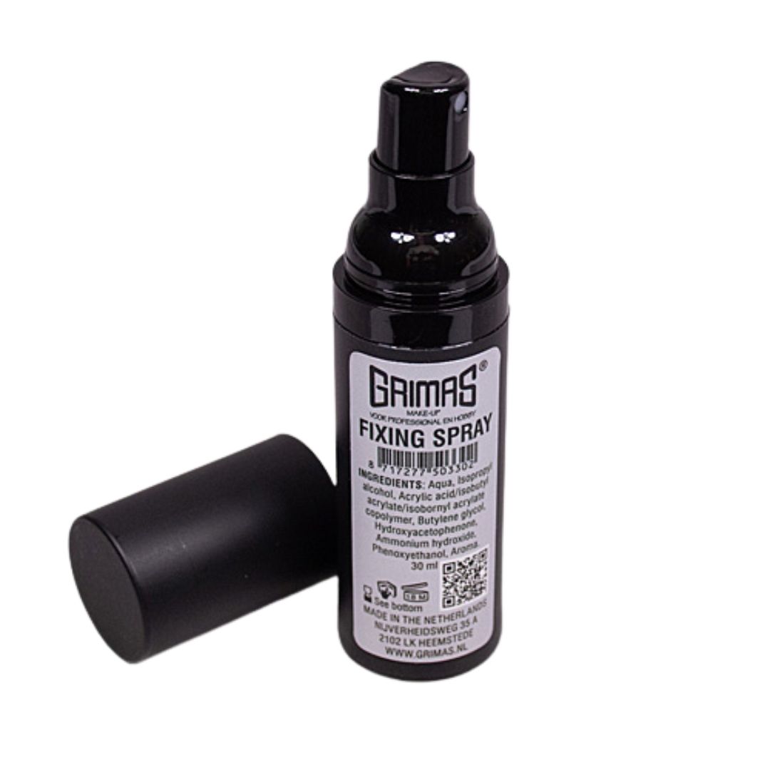 Grimas Fixing Spray 30ml – Fixeert schmink en make-up met een dunne beschermlaag, ideaal voor theater, SFX en facepainting.