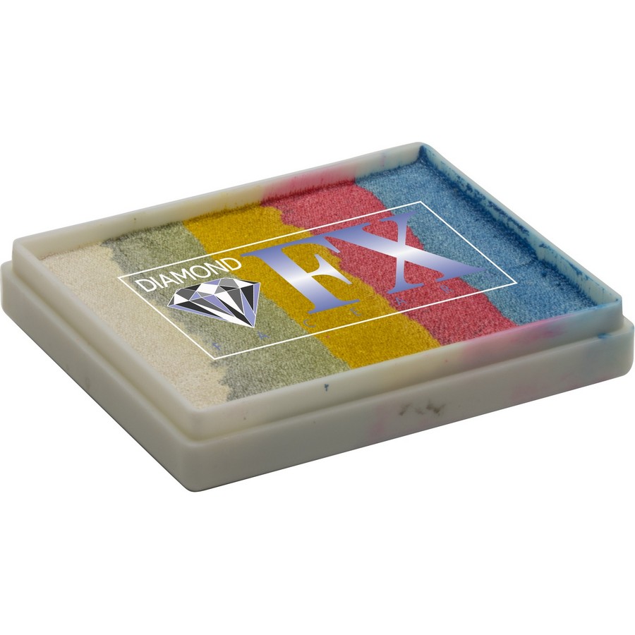 Diamond FX Splitcake Day Break van 50 gram met zachte ochtendtinten voor frisse ontwerpen, verkrijgbaar bij SchminkenGrime.nl
