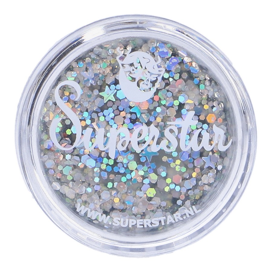 Superstar Chunky Glitter Cream Silver Starlight (10 ml)