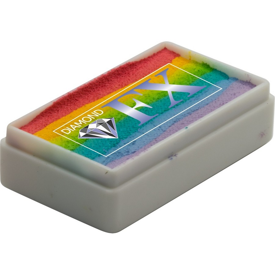 Splitcake schmink Blurred Lines van Diamond FX met zachte overgangen voor vloeiende designs, verkrijgbaar bij SchminkenGrime.nl