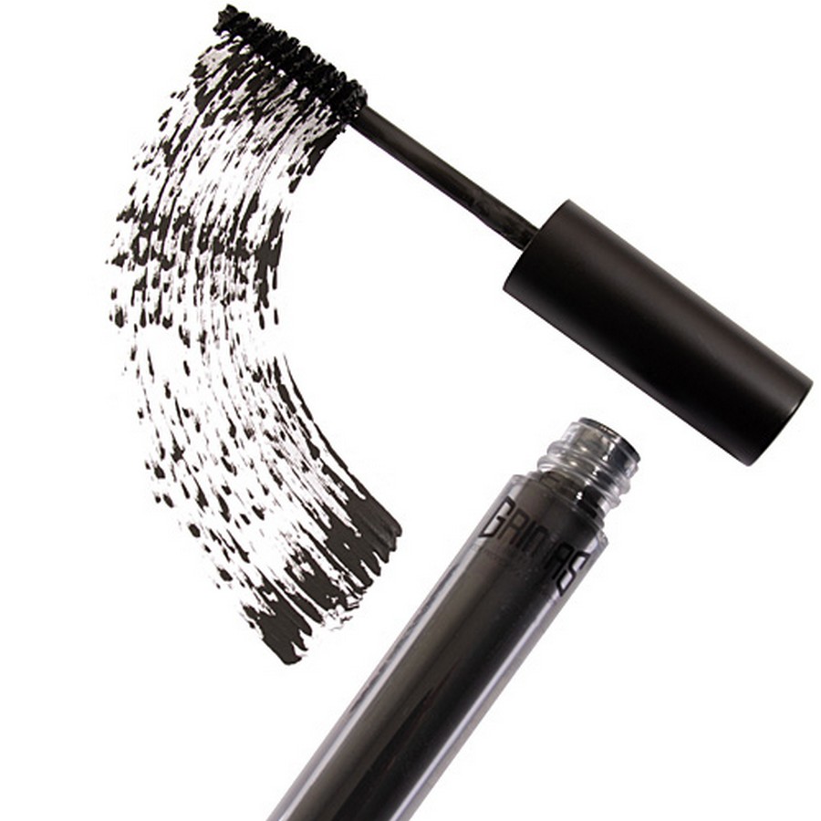 Grimas Mascara Zwart open met borsteltje | SchminkenGrime.nl Open Grimas Mascara Zwart met zichtbaar borsteltje, toont textuur en precisie-applicator, waterproof en veegvast, verkrijgbaar bij SchminkenGrime.nl