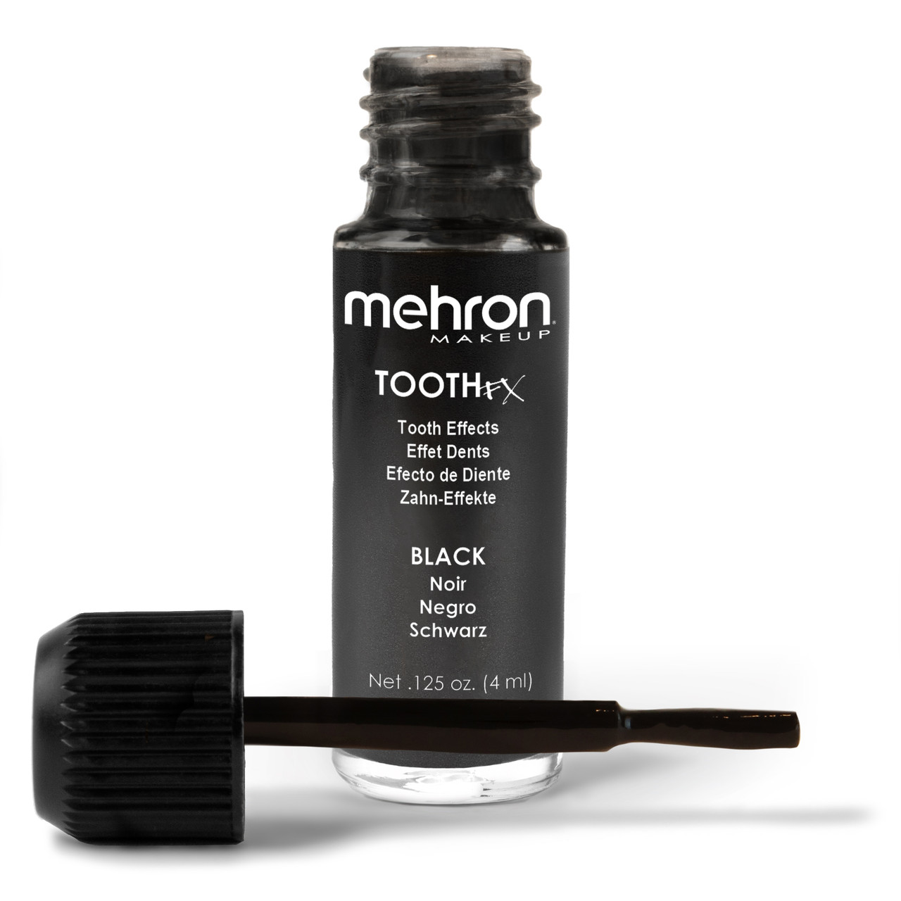 Mehron Tooth FX Black open flesje met applicator – perfecte zwarte tandverf voor special effects | SchminkenGrime.nl