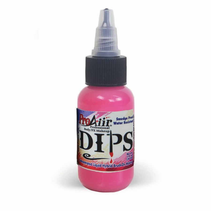 roAiir Dips Hot Pink 30ml flesje, waterproof schmink, verkrijgbaar bij SchminkenGrime.nl