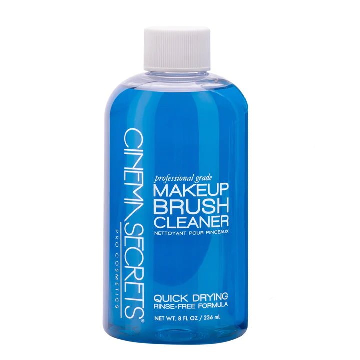 Cinema Secrets Make-up Brush Cleaner 237ml, professionele penselenreiniger met snelle werking en frisse geur, perfect voor grime en visagie, verkrijgbaar bij SchminkenGrime.nl