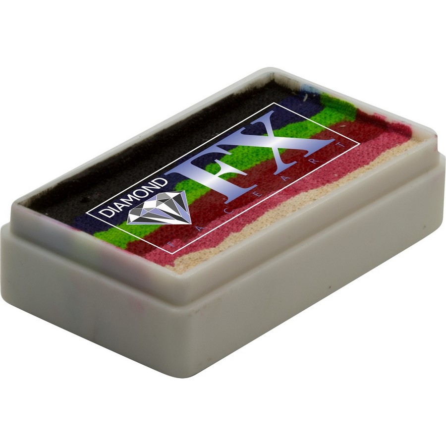 Diamond FX Splitcake Berry Blast - 30 Gram, verkrijgbaar bij SchminkenGrime.nl Splitcake schmink Berry Blast van Diamond FX met rijke bessentinten voor speelse ontwerpen, verkrijgbaar bij SchminkenGrime.nl