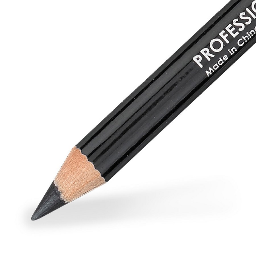 Punt van Mehron Pencil Liner Black voor het aanbrengen van eyeliner, contouren en fijne details in schmink en make-up, verkrijgbaar bij SchminkenGrime.nl