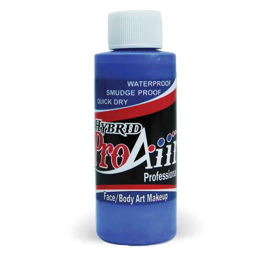ProAiir Hybrid Periwinkle 60ml fles met koel lichtpaars pigment, watervaste airbrush schmink op alcoholbasis, geschikt voor fantasy en soft color effecten, verkrijgbaar bij SchminkenGrime.nl