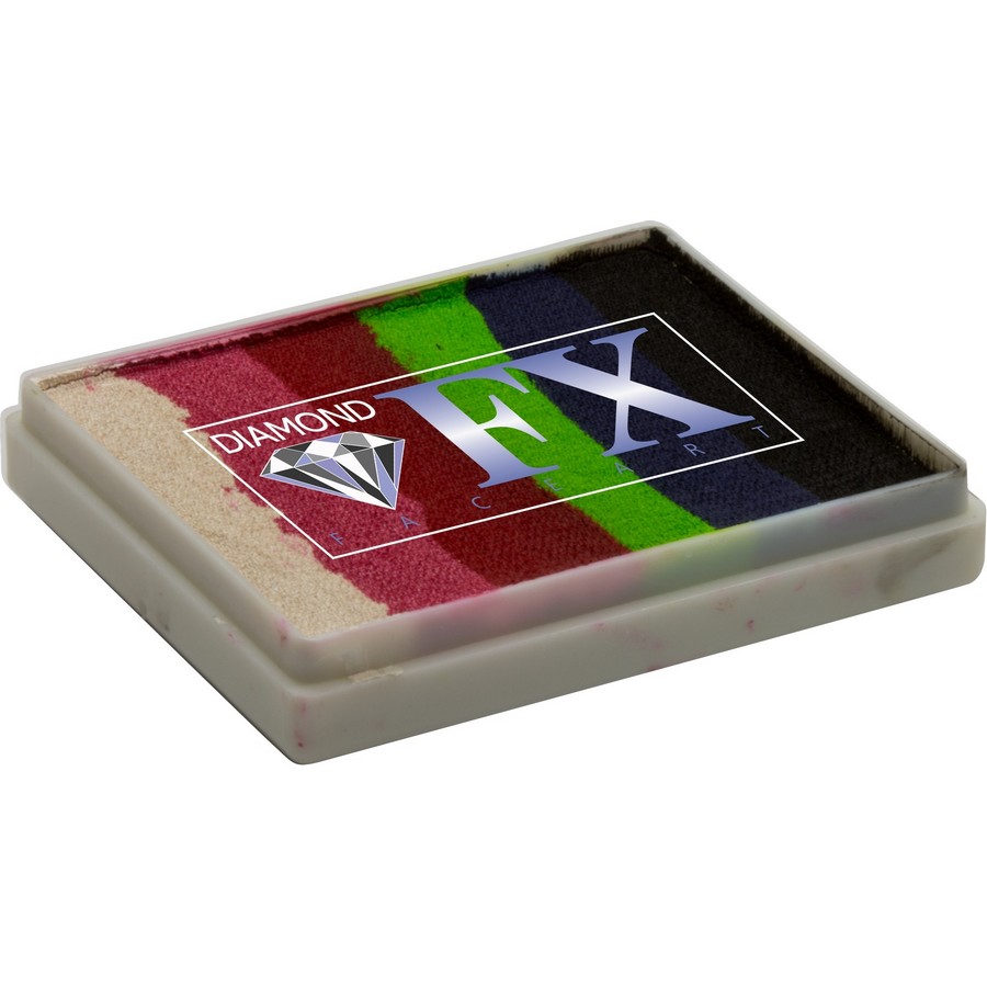 Diamond FX Splitcake Berry Blast van 50 gram met rijke bessenkleuren voor speelse schminklooks, verkrijgbaar bij SchminkenGrime.nl
