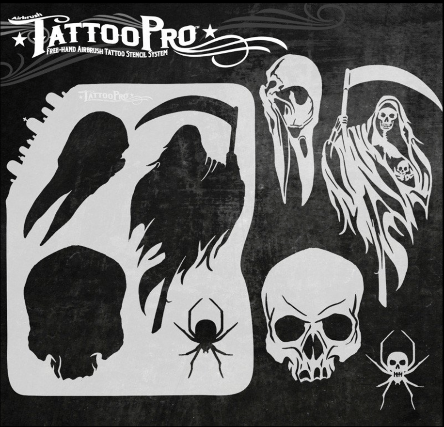 Wiser's Airbrush TattooPro Stencil – Grim Reaper