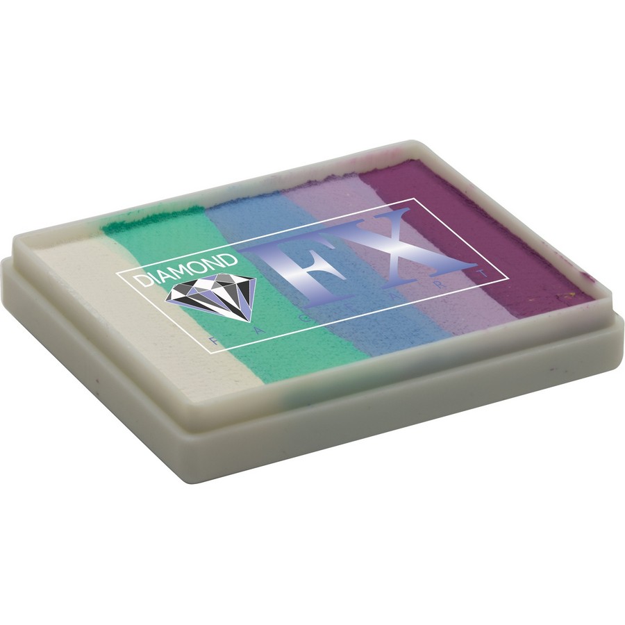Diamond FX Splitcake Delicate Fairy van 50 gram met zachte pastels voor sprookjesachtige ontwerpen, verkrijgbaar bij SchminkenGrime.nl