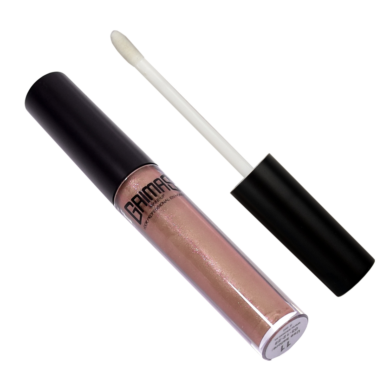 Grimas Lipgloss Sparkling Peach met  dop en applicator – verkrijgbaar bij SchminkenGrime.nl