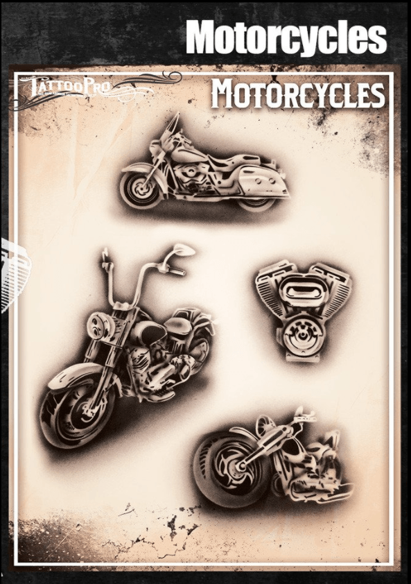 Wiser's Airbrush TattooPro Stencil – Motorcycles