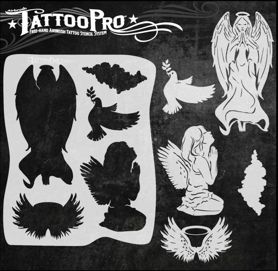 Wiser's Airbrush TattooPro Stencil – Angels