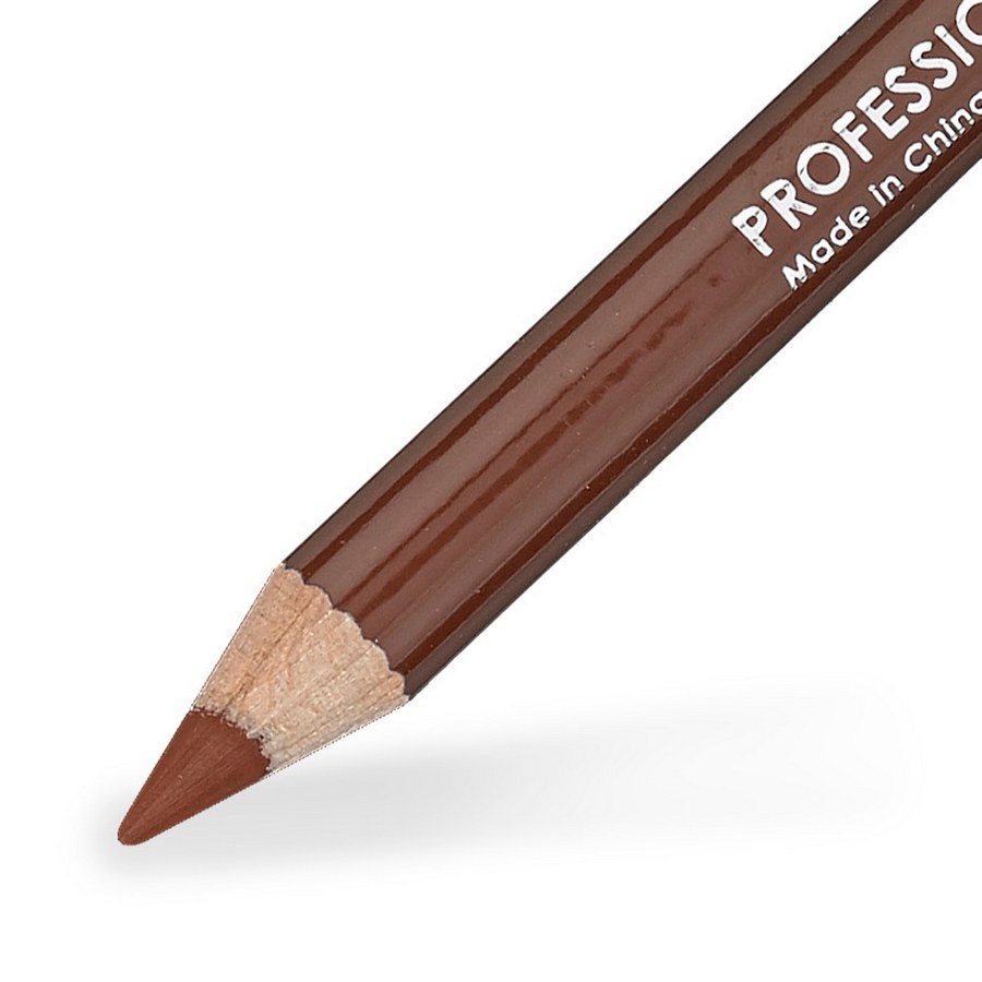 Punt van Mehron Pencil Liner Brown voor het tekenen van wenkbrauwen, contouren en details in schmink en make-up, verkrijgbaar bij SchminkenGrime.nl