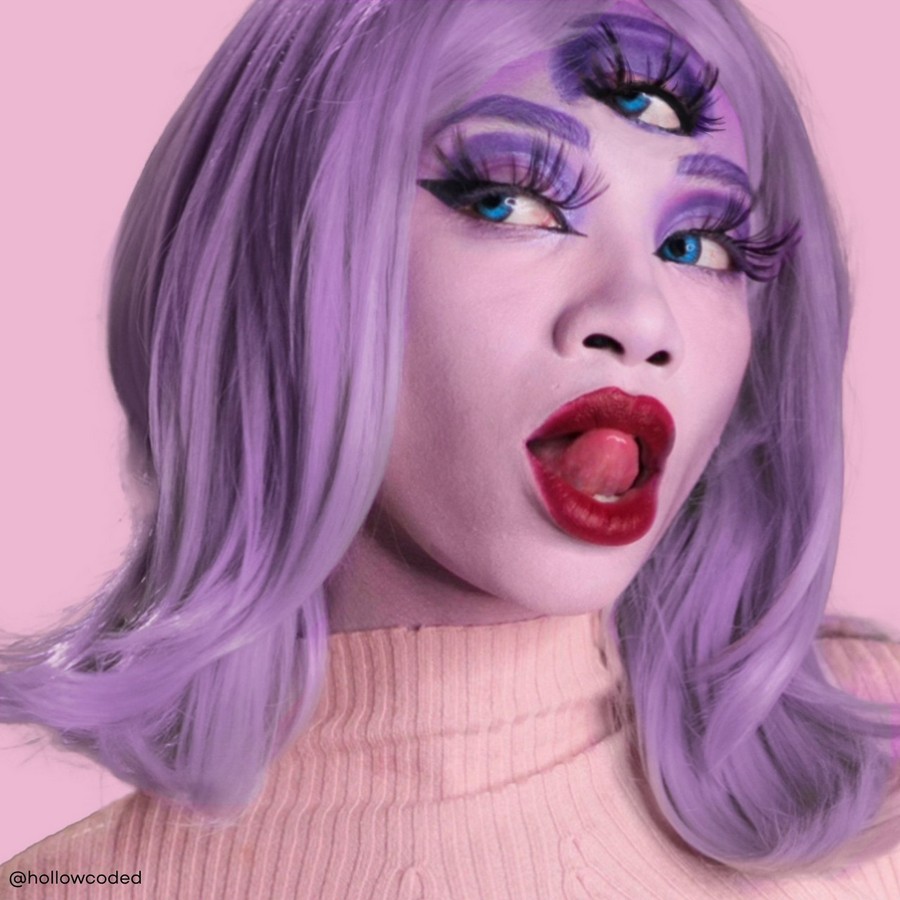 Mehron Paradise Makeup AQ™ Pastel Mauve op het gezicht – SchminkenGrime.nl Mehron Paradise Makeup AQ™ Pastel Mauve op de huid tijdens creatieve SFX look, verkrijgbaar bij SchminkenGrime.nl